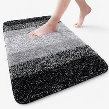 home & garden : Heidi Droge Voeten in een Handomdraai - Superabsorberende Antislip Badmat - Blauw in Zwart van Pantino