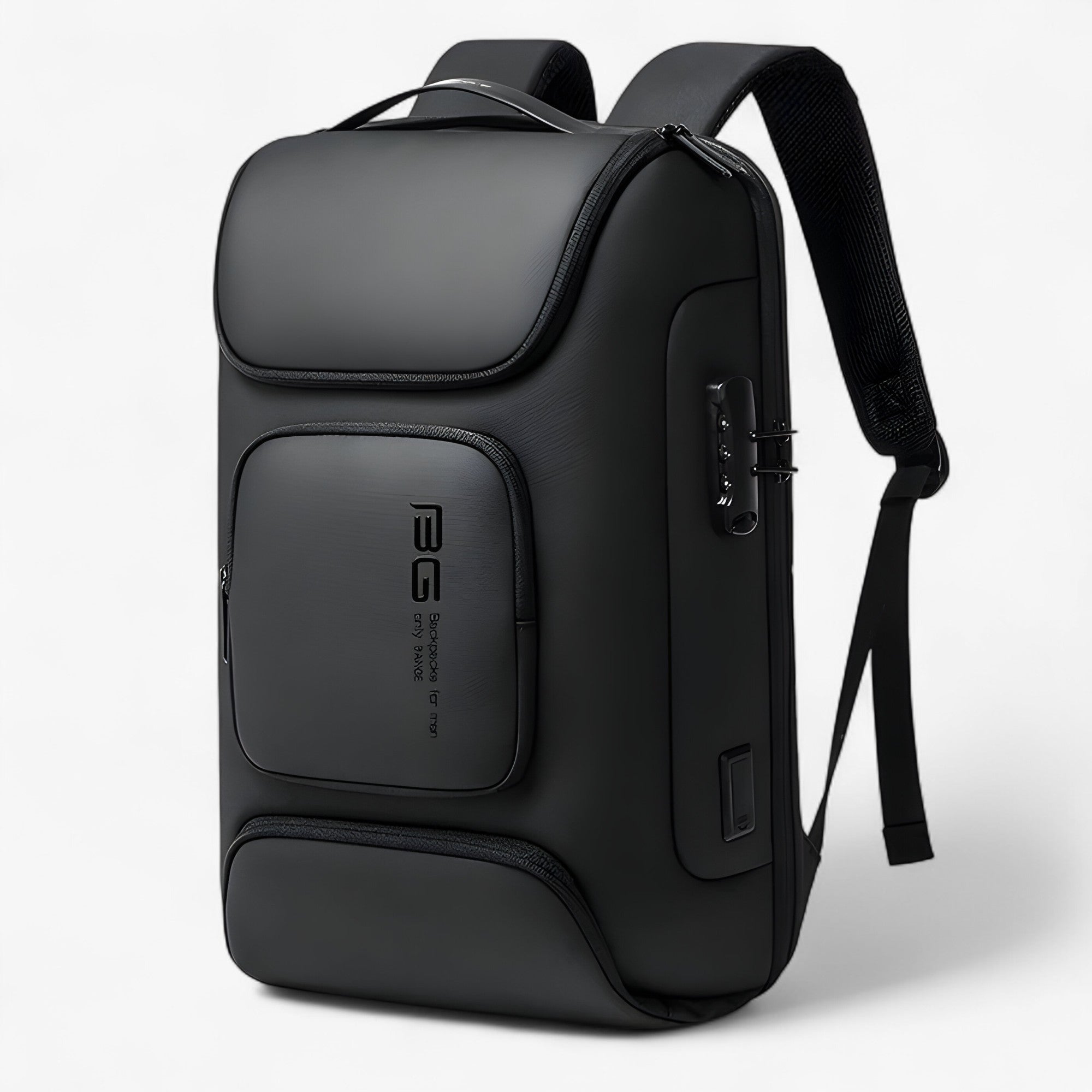 bags : Waterdichte Rugzak met USB-poort - Grijs in Zwart 47 x 30 x 16 cm van Pantino
