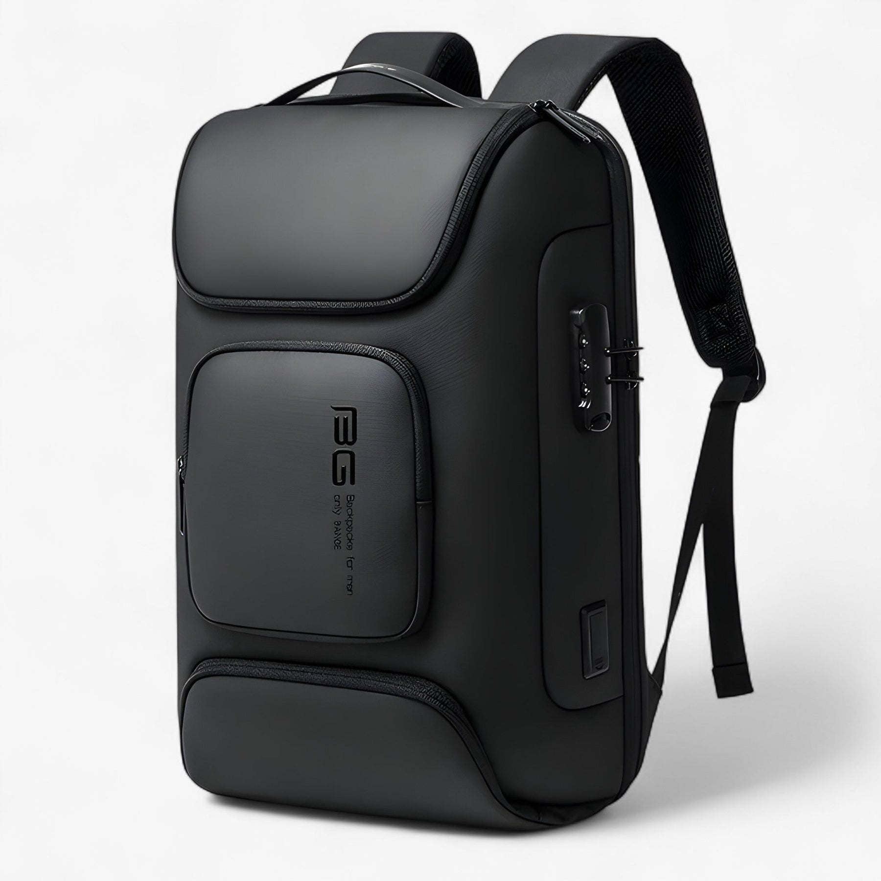 bags : Waterdichte Rugzak met USB-poort - Grijs in Zwart 47 x 30 x 16 cm van Pantino