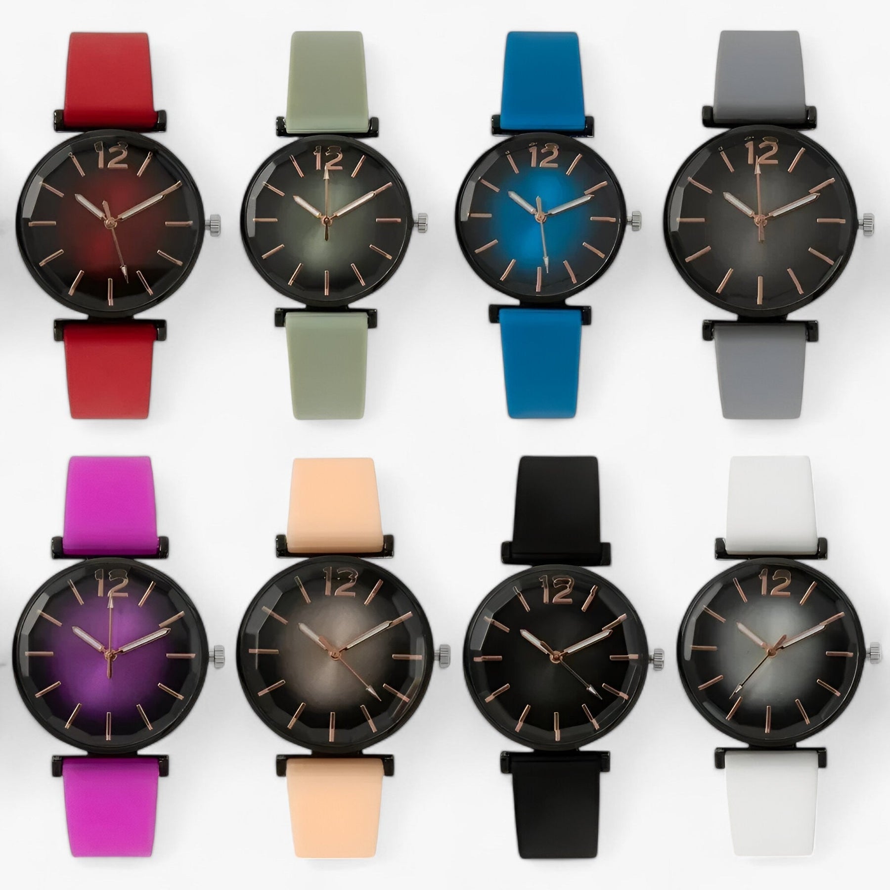 watches : Trendy Sportstoel - Zwarte Onderstel, Groene Siliconen Band in van Pantino