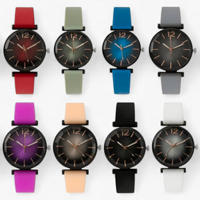 watches : Trendy Sportstoel - Zwarte Onderstel, Groene Siliconen Band in van Pantino