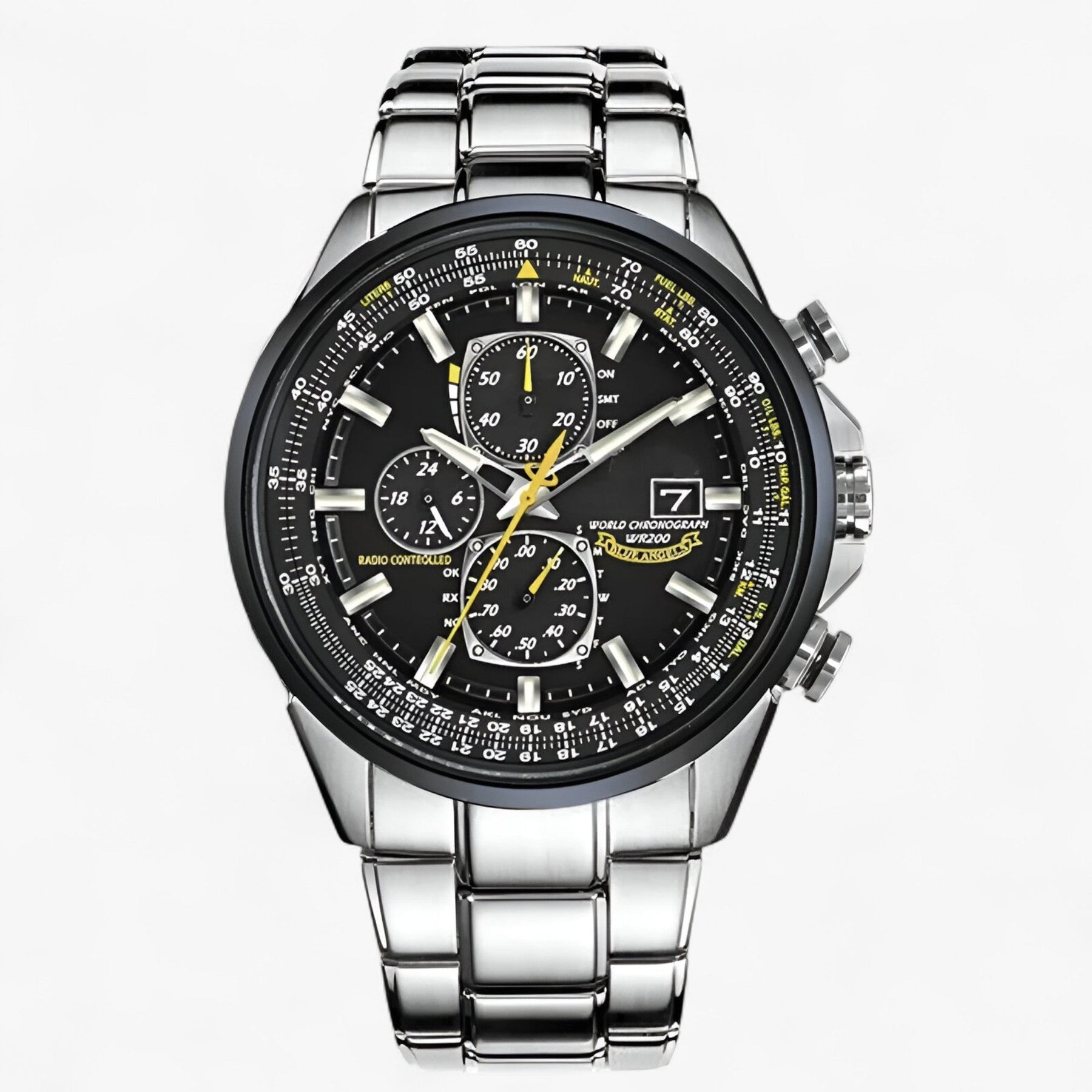 Watches : Heren Chronograaf Horloge MultiSteel 42mm, Zilverkleurig Staal met Elegante Blauwe Wijzerplaat in van Pantino
