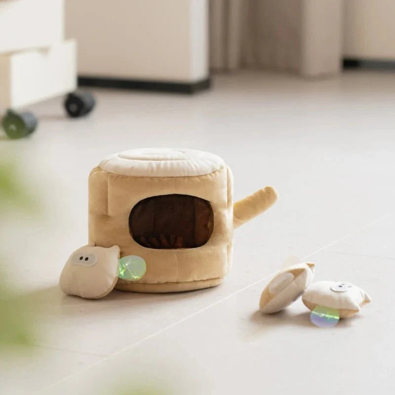 pets : Interactief Snuffelspel Hond Beige - Stimulerend Voerspeelgoed - Stof in van Pantino