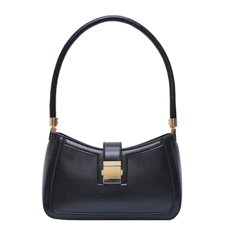bags : Klassieke Handtas Dames - Goudkleurige Hardware Tijdloos - Synthetisch Leer in van Pantino
