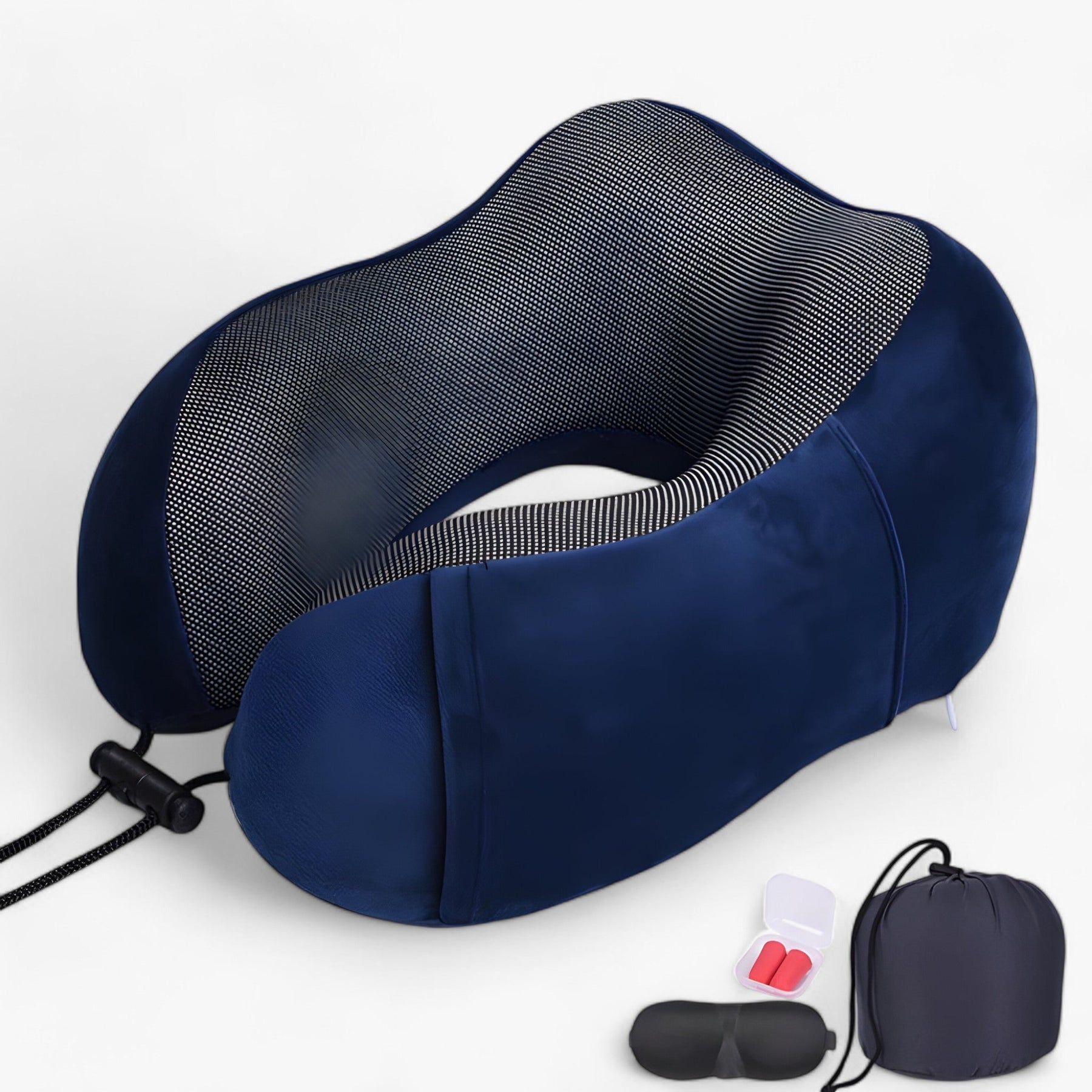 Travel Pillow : CloudRest - U-Vormig Reisekussen - Geheugenschuim voor Neksteun in Blauwe Anzug van Pantino