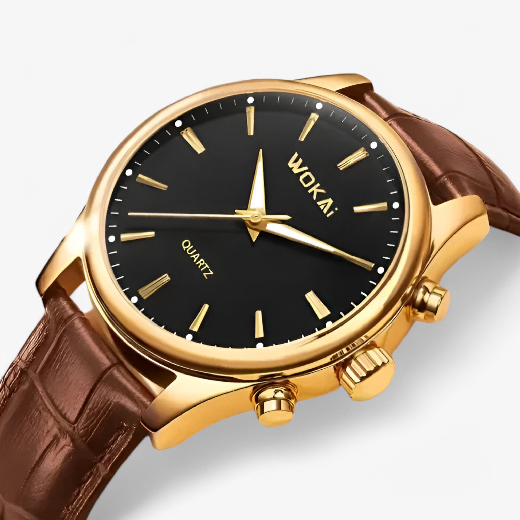 watches : Horloge Heren Zwart - Retro Unisex Quartzhorloge in Zwart van Pantino