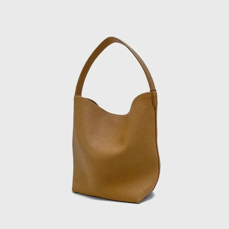 bags : Tote Bag Beige - Premium Leather in Biscuit van Pantino