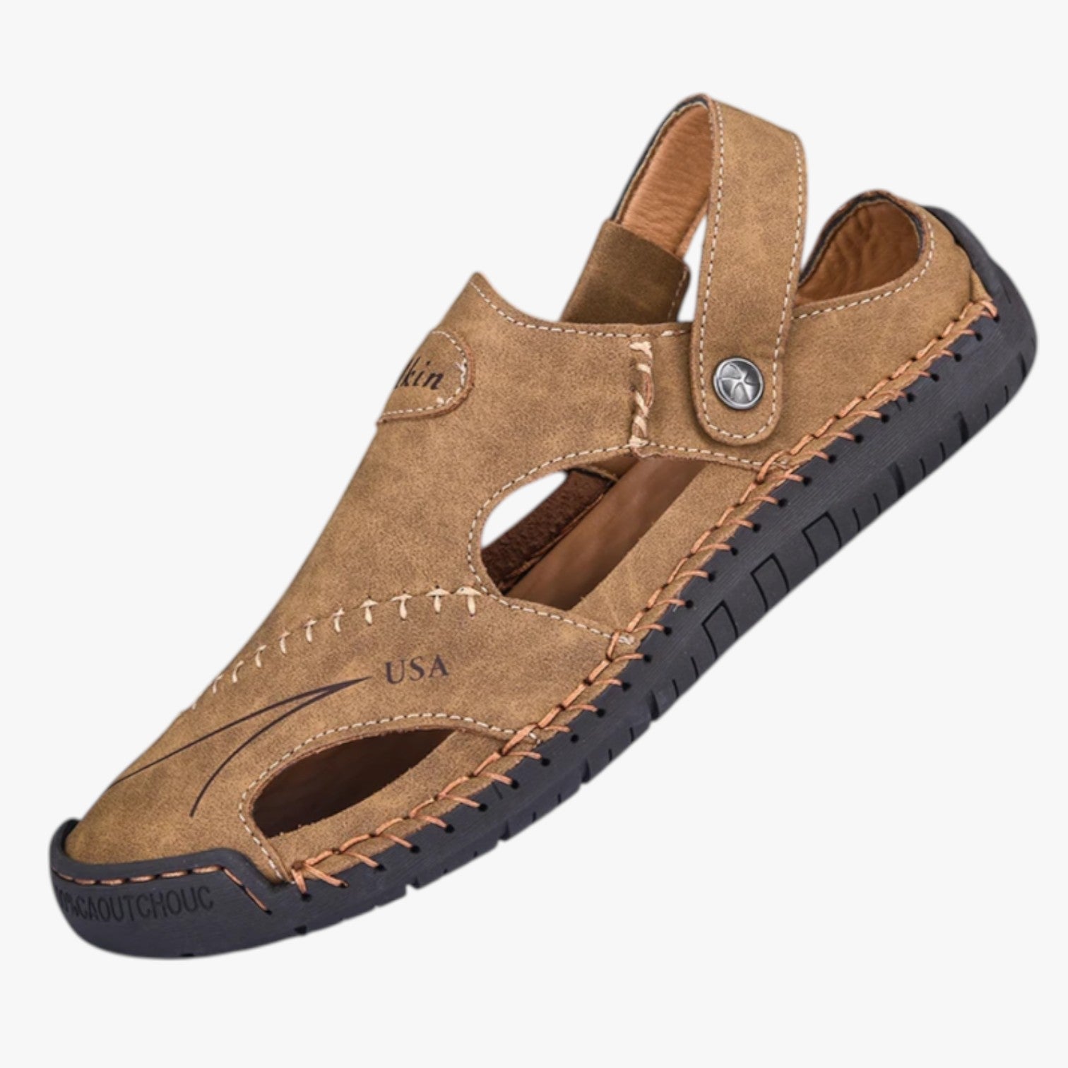 Sandals : Zomersandalen voor heren - Ademend leer en antislipzool voor een vleugje stijl in van Pantino