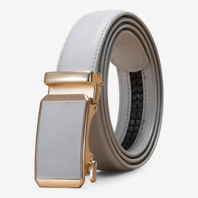 Belt : Automatische Riem met Gouden Lus Dames - Zwart in Grijs van Pantino