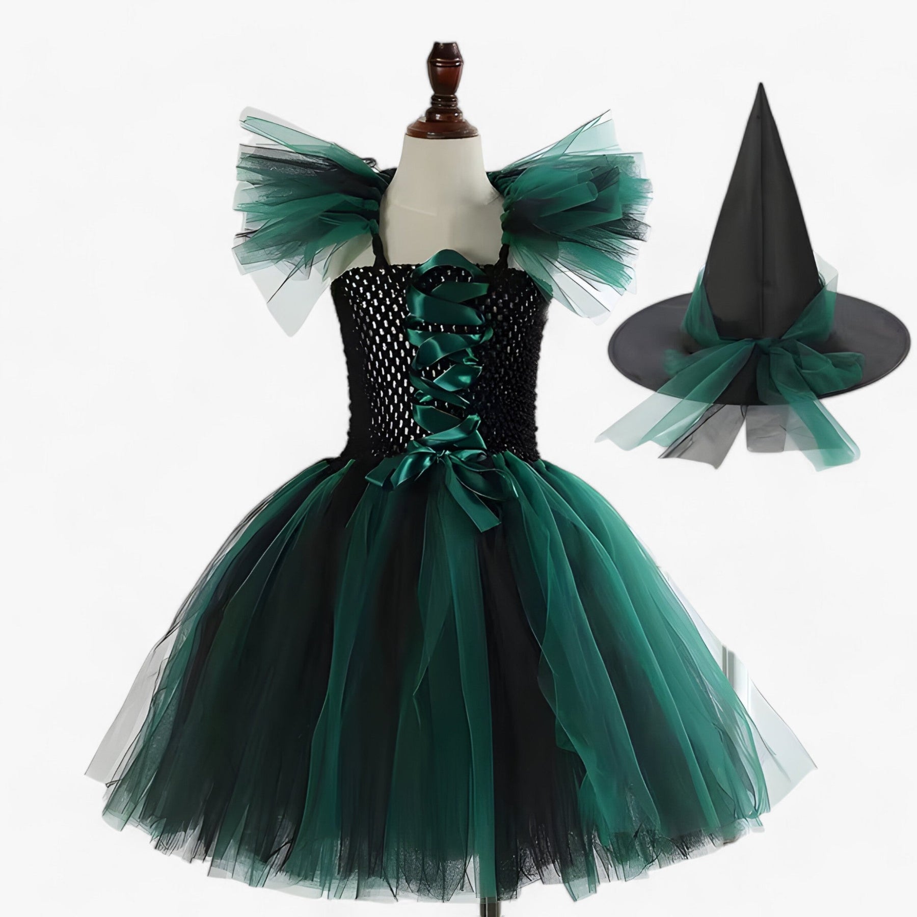 Costume Set : Tutu Jurk en Accessoires voor Halloween en Carnaval in Heksstijl 3 van Pantino