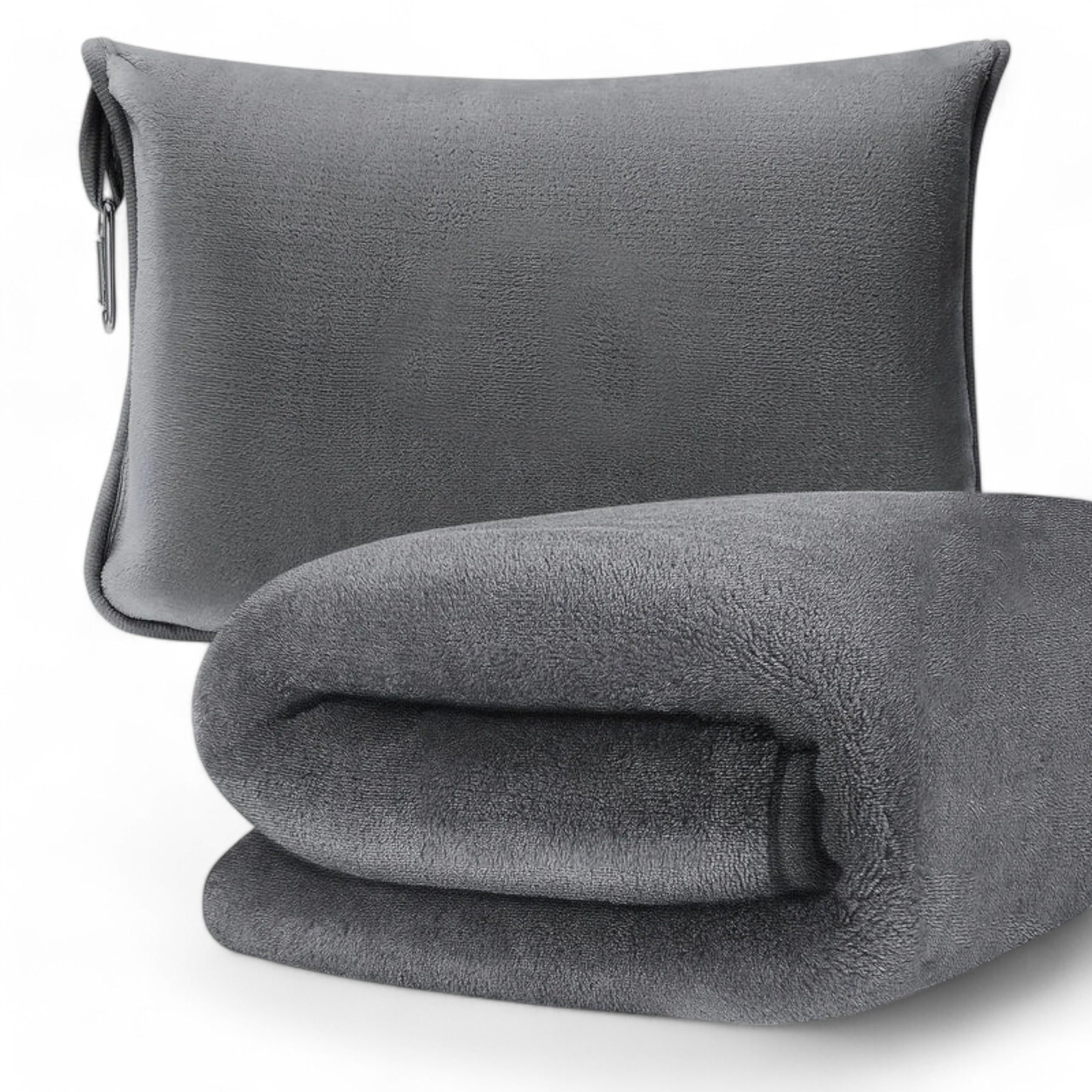 home & garden : Compacte Reisdeken - Comfort en Praktische Vakjes - Roze in Grijs van Pantino