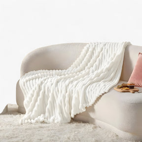 home & garden : Witte Fleece Deken - Zacht en Comfortabel voor Gezellige Momenten - Wit (150x200cm) in van Pantino