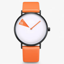 watches : Dameshorloge Alana Wit & Zwart - Roterende Wijzerplaat - Elegant Design - Modern & Stijlvol in orange van Pantino