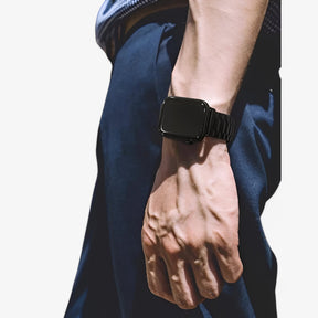Apple Watch Band : Armband Zwart - Elegante Stalen voor Apple Watch in van Pantino