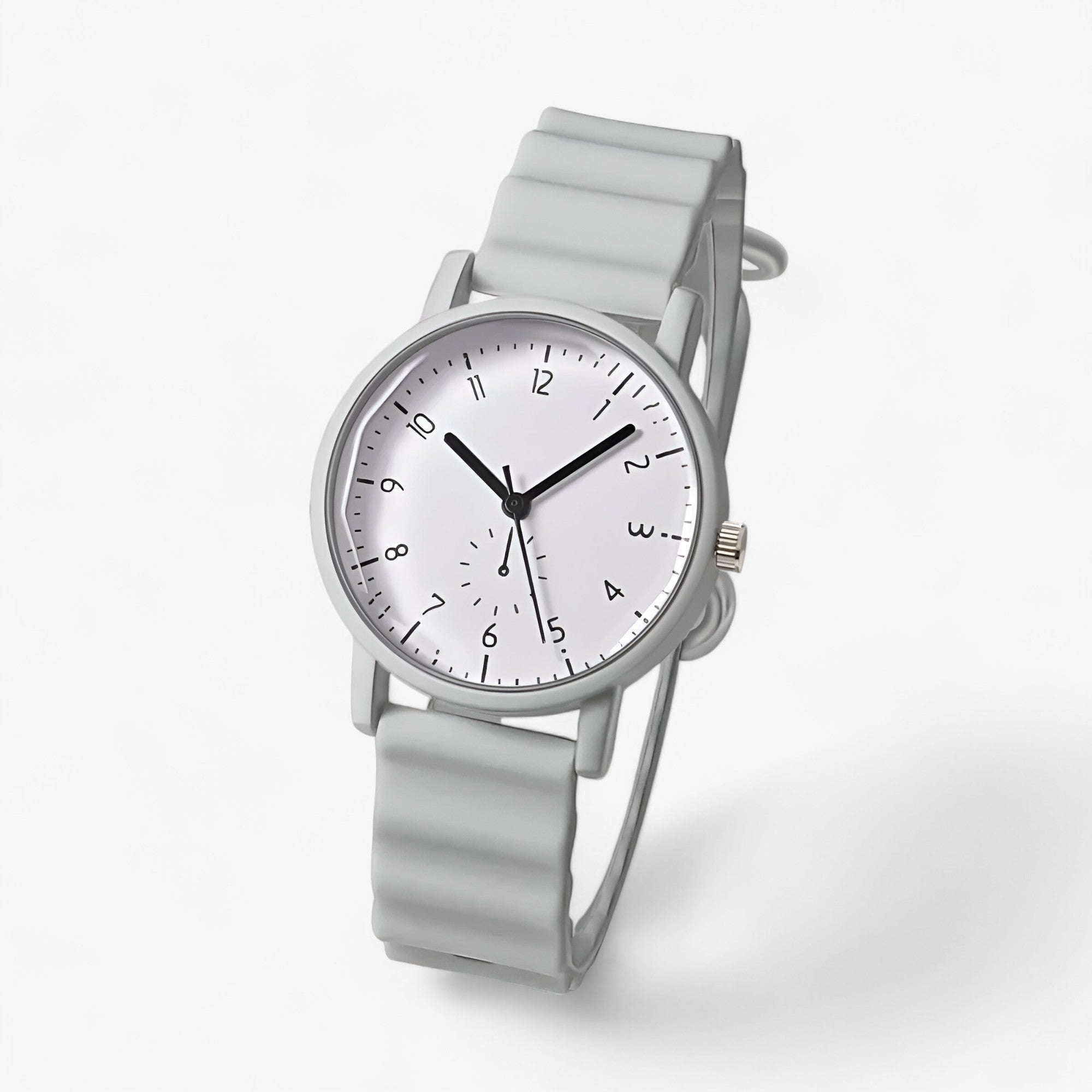 watches : Gelé Horloge Dames - Elegante Siliconenarmband Perfect voor Golf - Beige in Grijs van Pantino