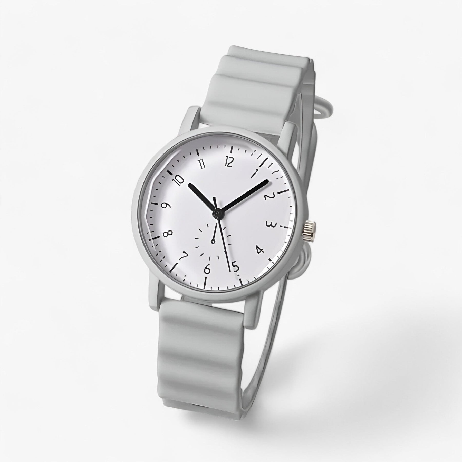 watches : Gelé Horloge Dames - Elegante Siliconenarmband Perfect voor Golf - Beige in Grijs van Pantino