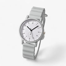 watches : Gelé Horloge Dames - Elegante Siliconenarmband Perfect voor Golf - Beige in Grijs van Pantino