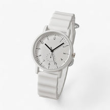 watches : Gelé Horloge Dames - Elegante Siliconenarmband Perfect voor Golf - Beige in Wit van Pantino