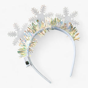 Headband : Hoofdband Dames - Kersttiara met Sneeuwvlok LED-Verlichting - Feestelijke voor Meisjes en in 1 van Pantino