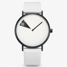 watches : Dameshorloge Alana Wit & Zwart - Roterende Wijzerplaat - Elegant Design - Modern & Stijlvol in wit van Pantino