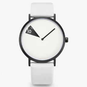 watches : Dameshorloge Alana Wit & Zwart - Roterende Wijzerplaat - Elegant Design - Modern & Stijlvol in wit van Pantino