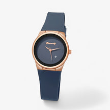outdoor equipment : Kwartsuur met Sportieve Siliconen Band - Wit in Blauw van Pantino