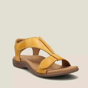 Sneakers : Trendy Sneakers voor Dames - Combineert Mode en Comfort voor Elke Dag - Beige in Geel van Pantino