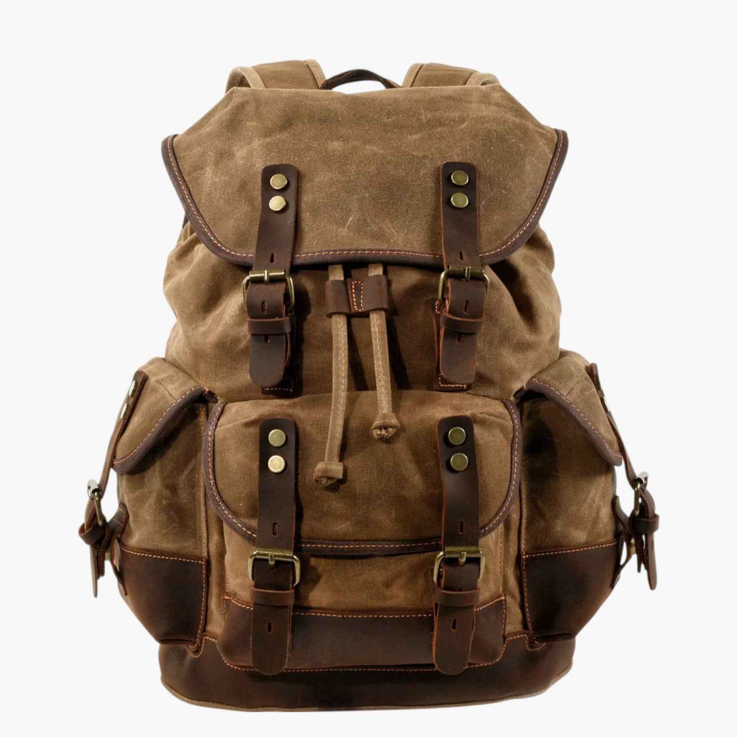 Bags : Heren Wandelrugzak Grote Capaciteit Canvas en Leer in van Pantinoshop