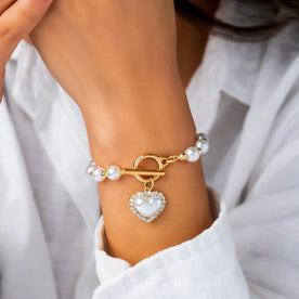 women's bracelet : Parel Armband Dames Metaal in van Pantinoshop