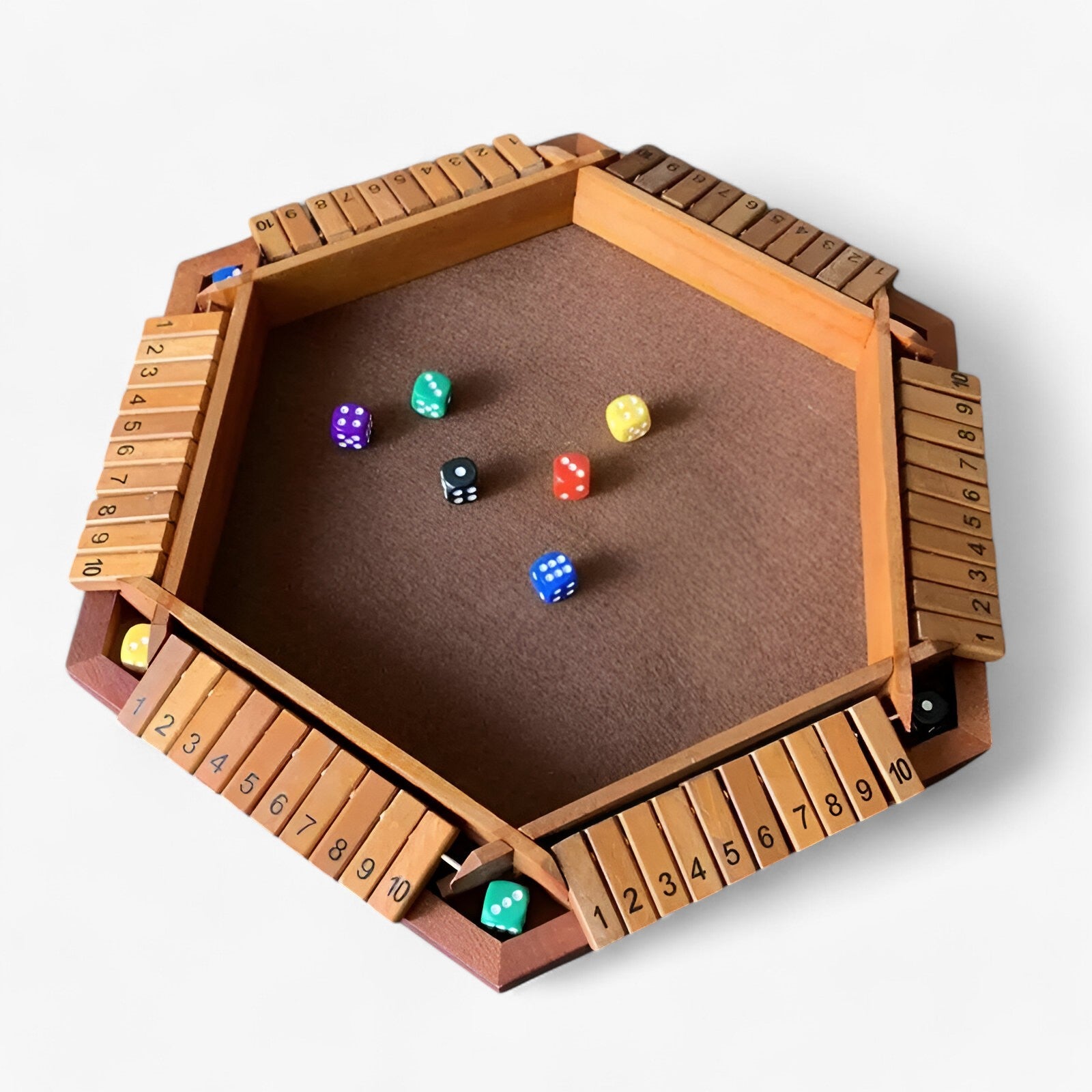 other : Strategisch Plezier - Shut the Box Spel - Groen in Bruin van Pantino