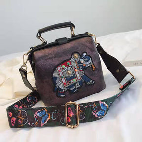 bags : Mandala Geborduurde Tas - Blauw in van Pantino
