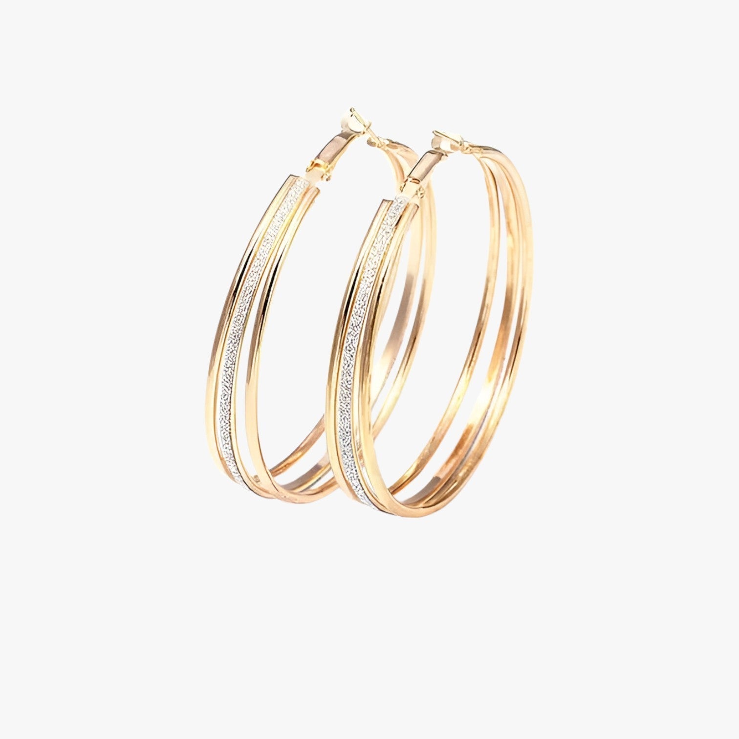 Earrings : Oorbellen Zilver - Stijlvolle Grote Hoops - Tijdloos & Trendy in van Pantino