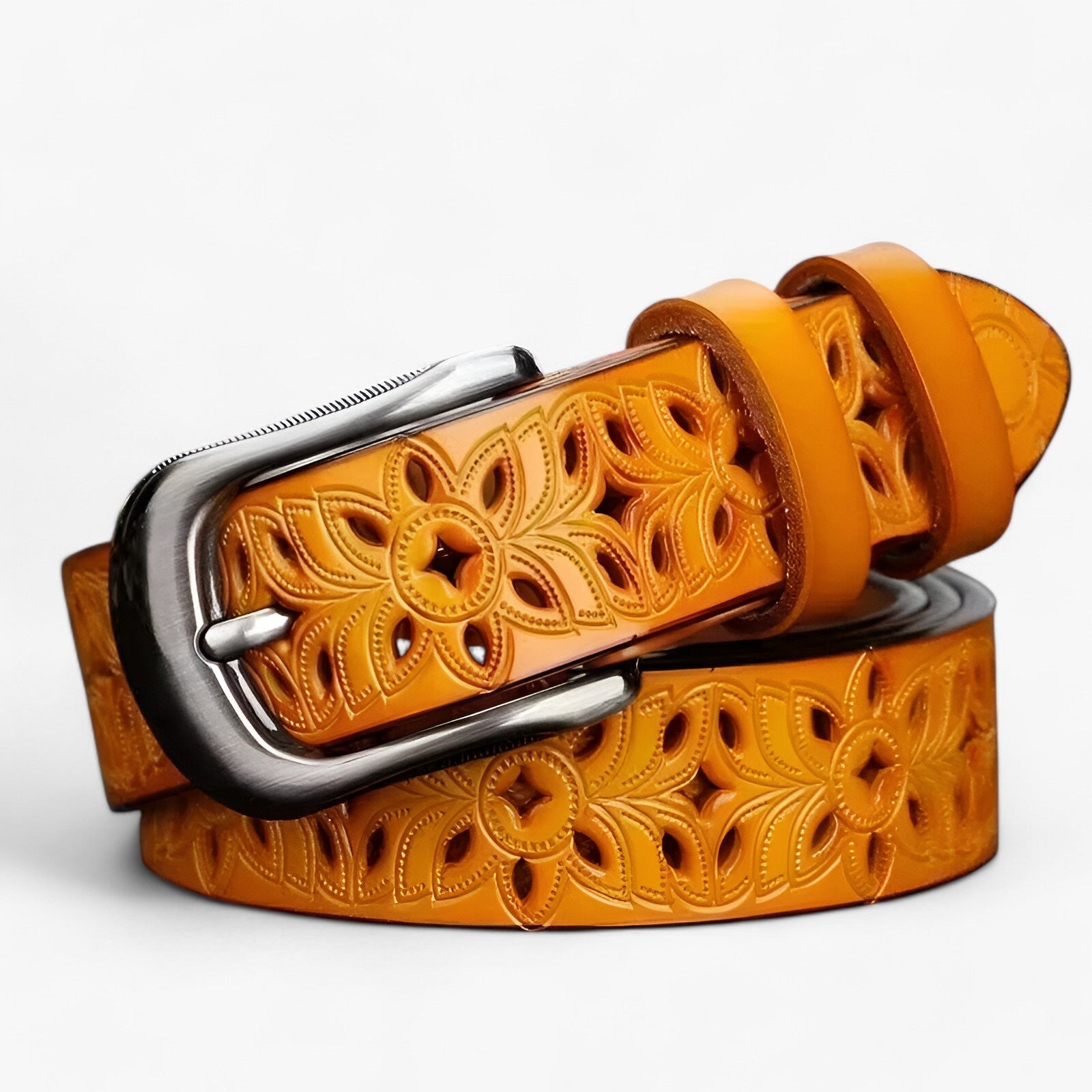 Belt : Dames Leren Ceintuur Wit - Elegante & Du duurzame riem voor vrouwen in van Pantino