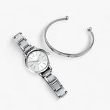 Montre pour femmes rose - Ensemble montre élégante - Acier inoxydable stilet et bracelet