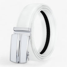 Belt : Leren Riem - Eigentijds en Elegant - Zwart in Wit van Pantino