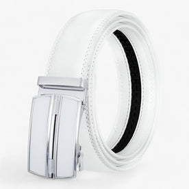 Belt : Zwarte Leren Riem voor Heren - Eigentijds & Elegant - Diverse Maten in Wit van Pantinoshop