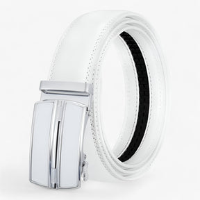 Belt : Leren Riem - Eigentijds en Elegant - Zwart in Wit van Pantino