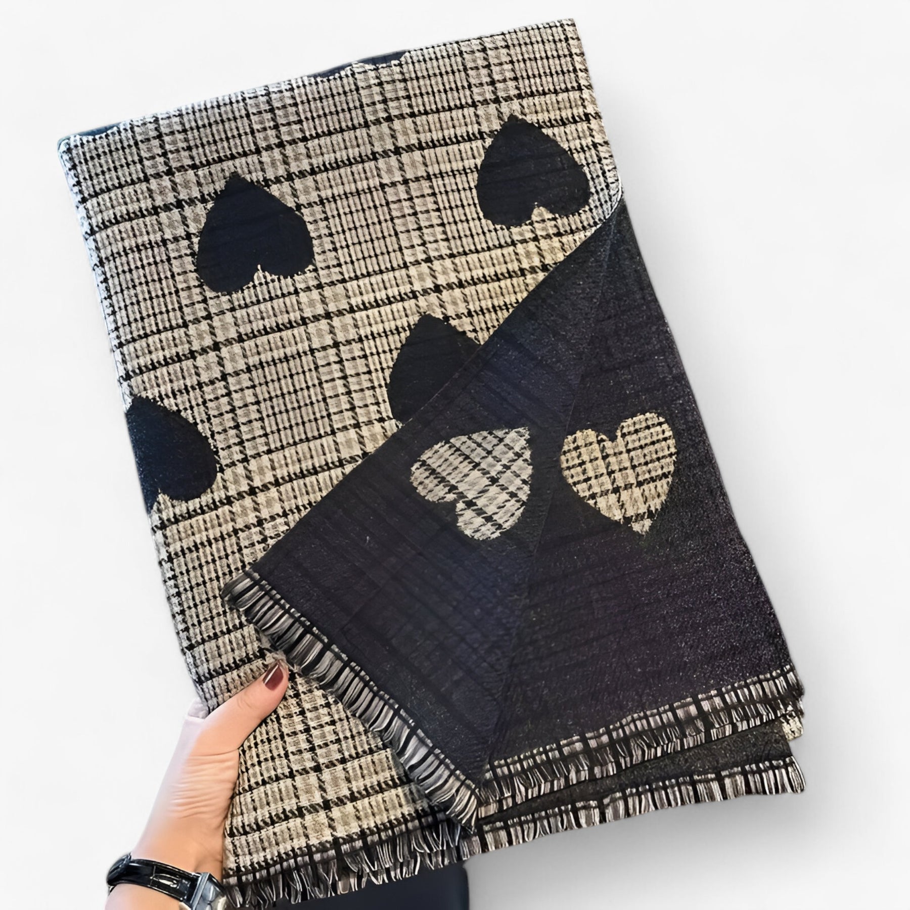 Scarf : Sjaal Khaki - Dubbelzijdige Kasjmier - Warme Luxe met Stijlvol Design in van Pantino