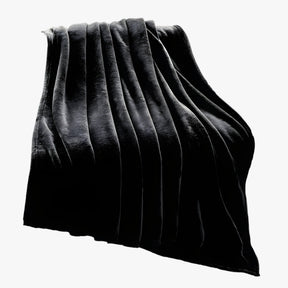 home & garden : Zachte Flanellen Deken - Warmte en Comfort - Zwart in Zwart van Pantino