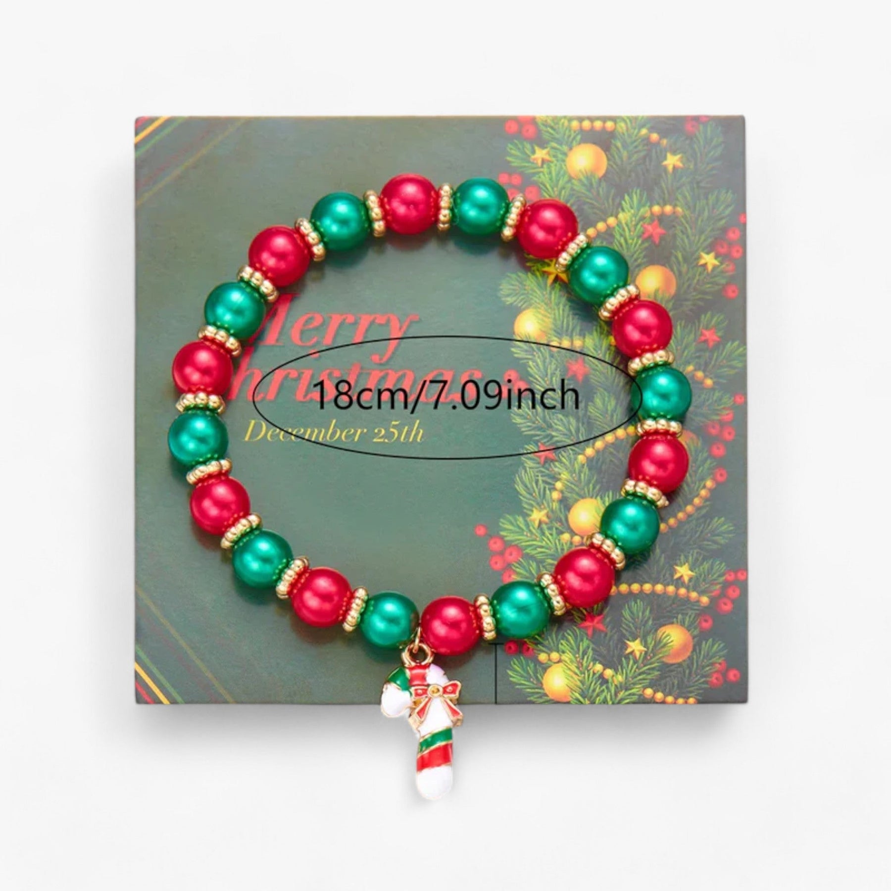 Bracelet : Armband Dames Groen - Feestelijke Sieraden - Armbanden van Rode en Harsparels in 2 van Pantino