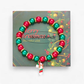 Bracelet : Armband Dames Groen - Feestelijke Sieraden - Armbanden van Rode en Harsparels in 2 van Pantino