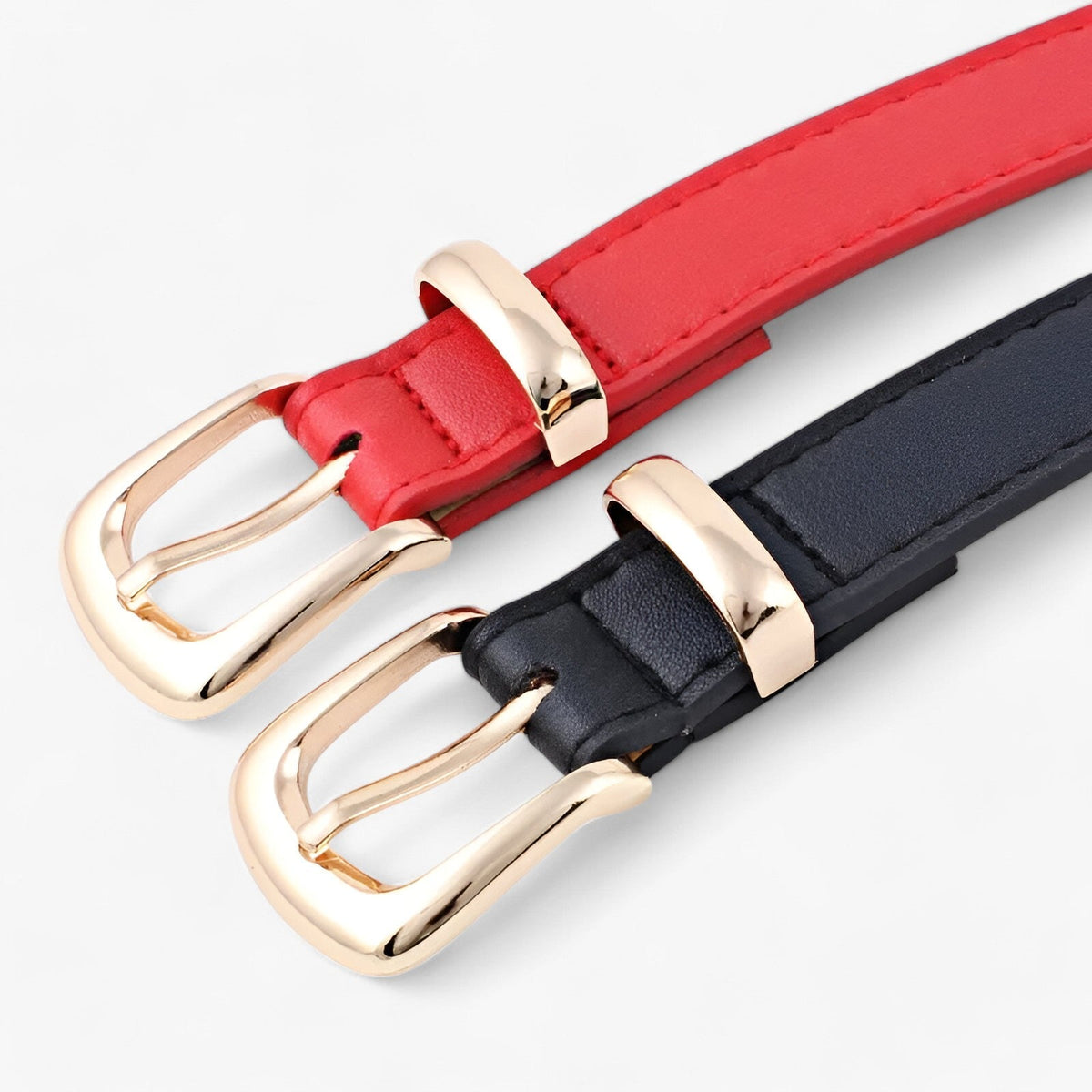 Belt : Riem Roze Haakjes - Elegant PU Leren van 2,4 Cm - Perfect voor Elke Outfit in van Pantino