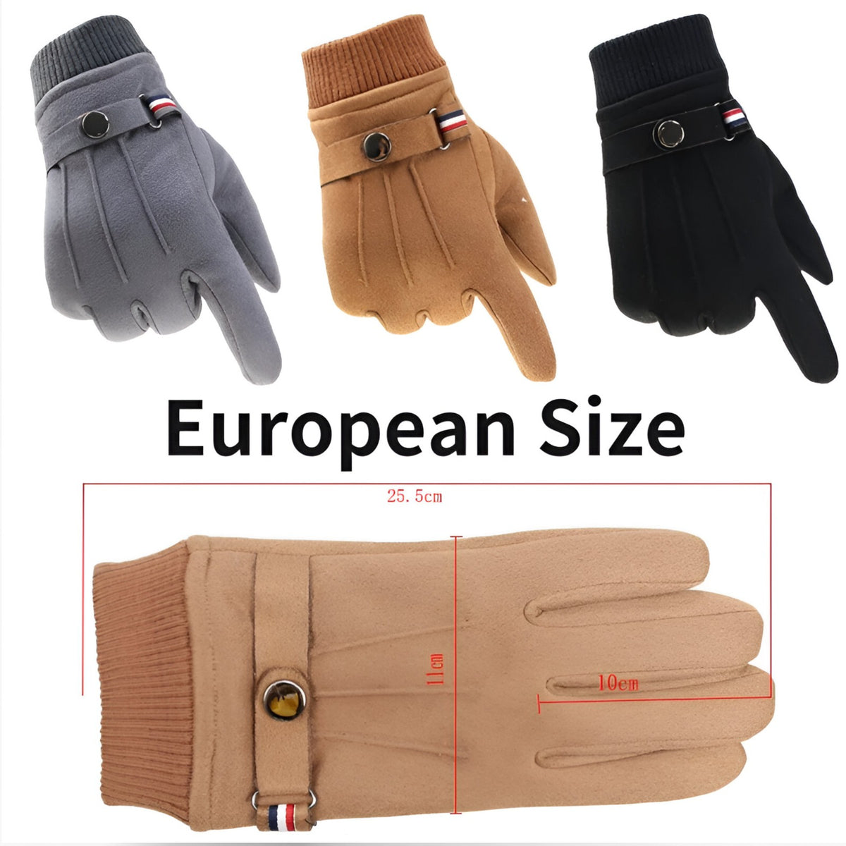 Winter Gloves : Handschoenen Grijs - Warme Suède Touchscreen Winterhandschoenen in van Pantino