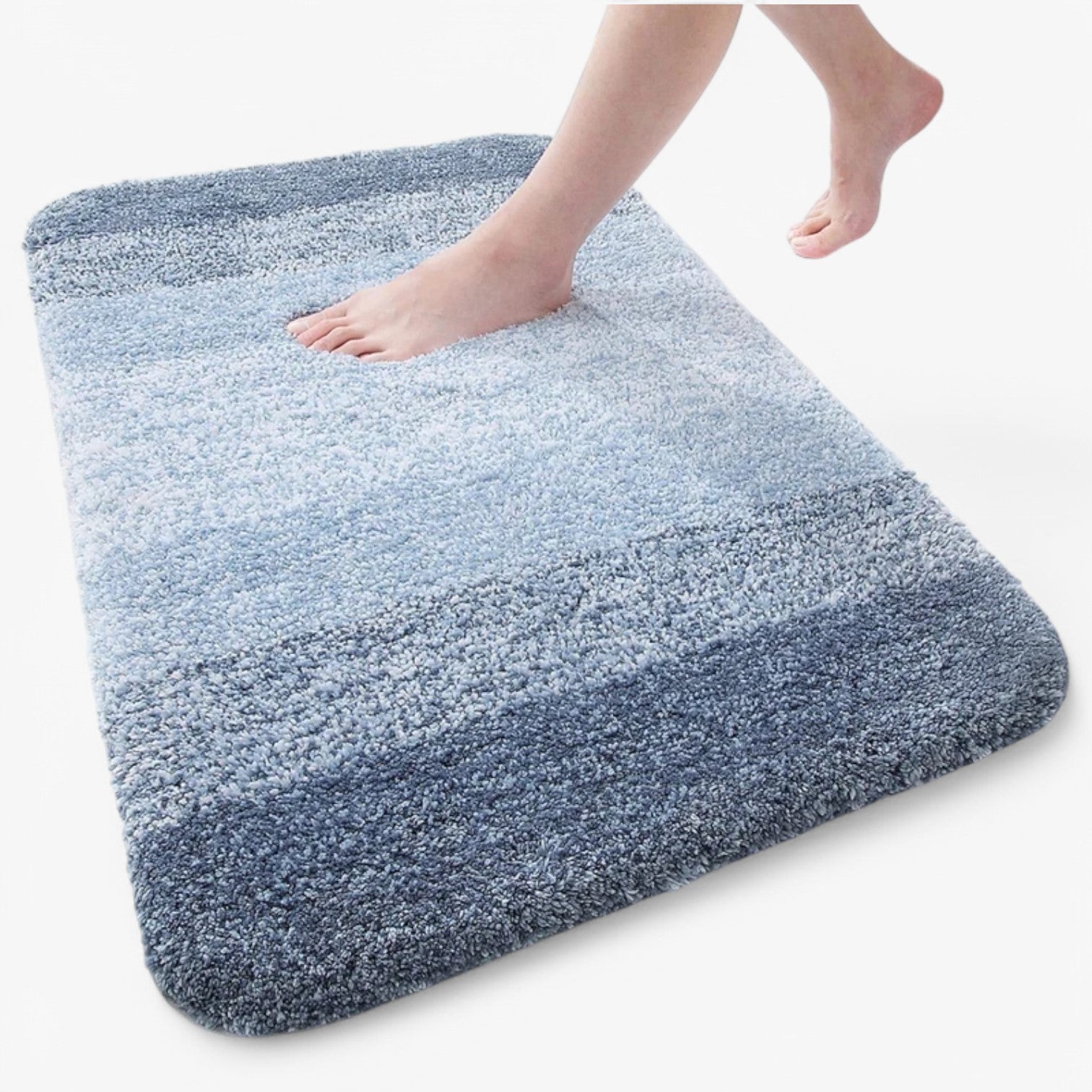 home & garden : Heidi Droge Voeten in een Handomdraai - Superabsorberende Antislip Badmat - Blauw in Blauw van Pantino