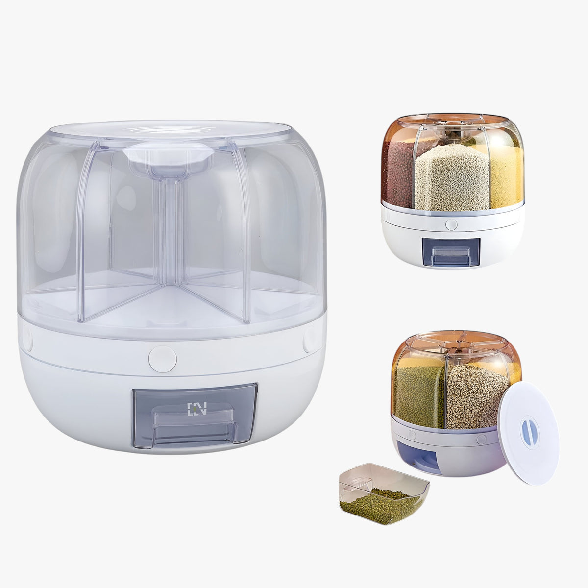 home & garden : Slimme Graandispenser met Insectbescherming - Licht Grijs in van Pantino