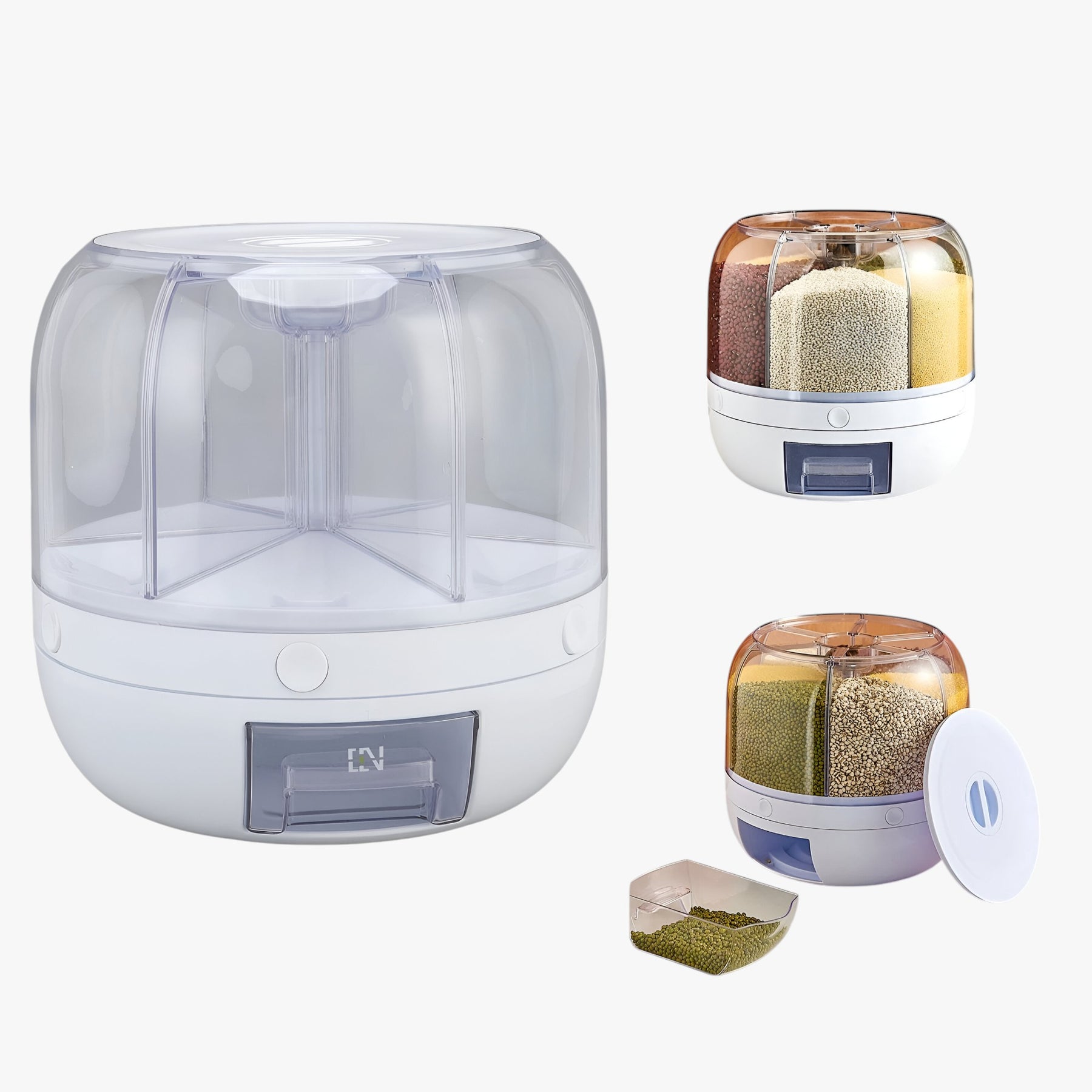 home & garden : Slimme Graandispenser met Insectbescherming - Licht Grijs in van Pantino