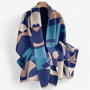 Pashmina Scarf : Bloemige Pashmina - Warme Elegantie voor Herfst en Winter in C2 180x65cm van Pantino