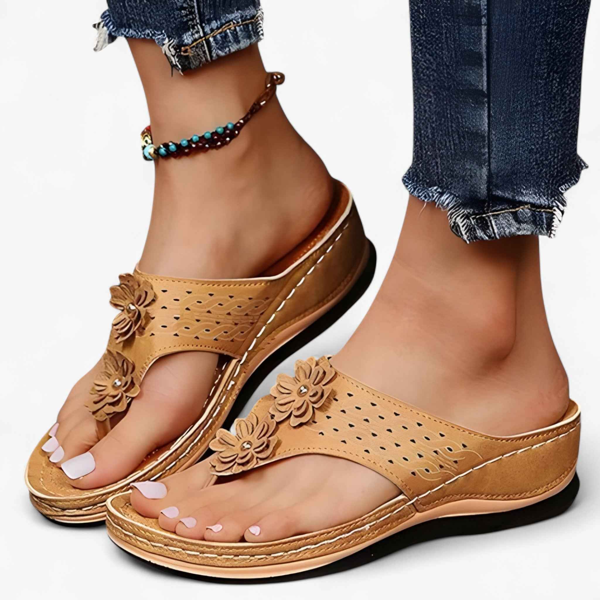 Elegante Dames Sandalen van Echt Leer: Comfortabel, Lichtgewicht en Ademend voor de Zomer
