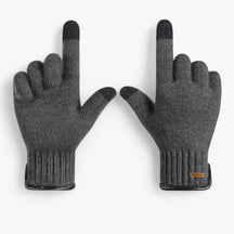 Gloves : Winter Handschoenen voor Mannen Heren - Warmte & Stijlvol Comfort - 001Zwart in 002Grijs Eén maat van Pantino