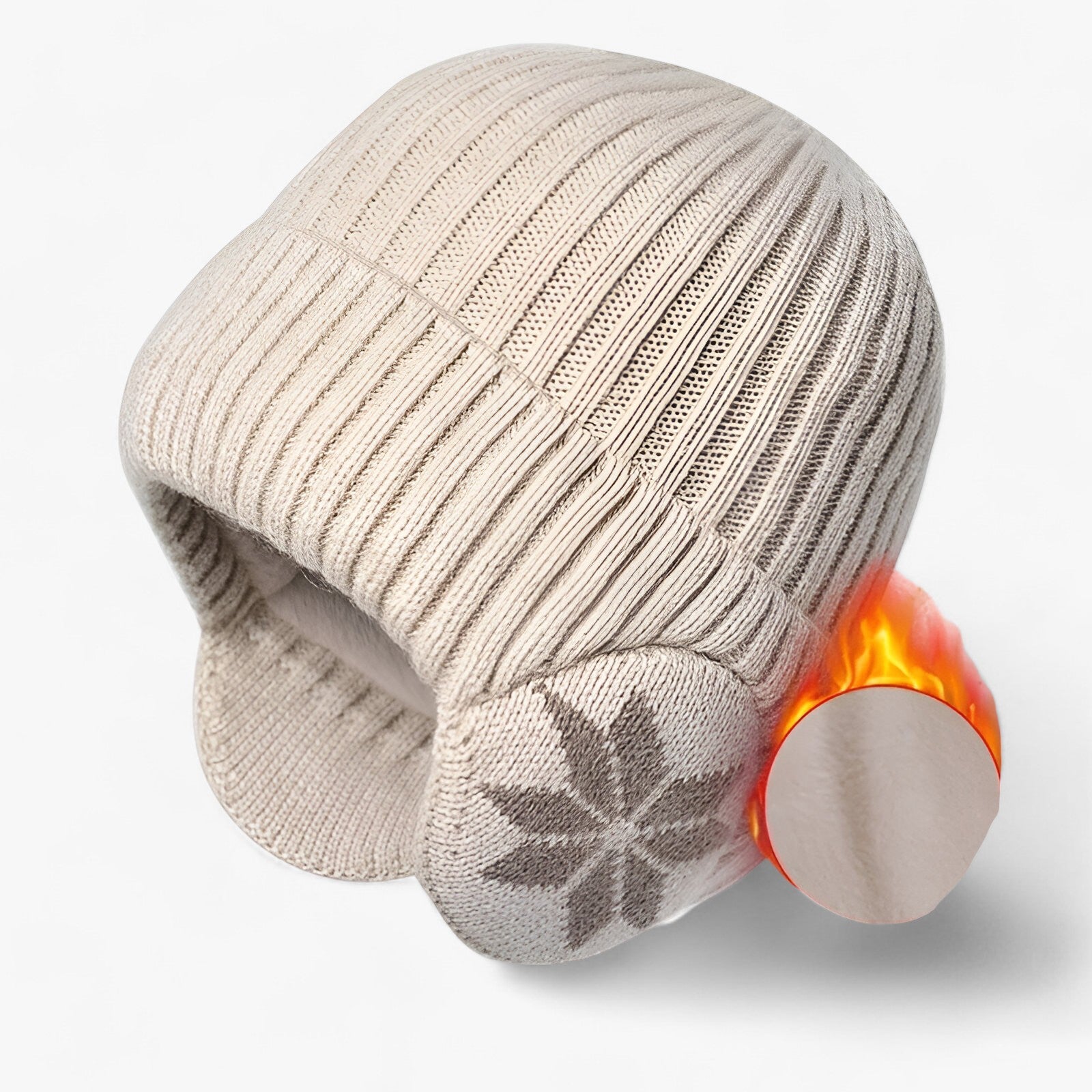 Hat : Hoed Crèmekleurig - Winter Warmte - Met Oor Bescherming in crèmekleurig 55-60cm van Pantino